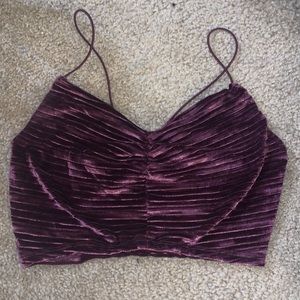 Maroon/Fuschia Crop Top